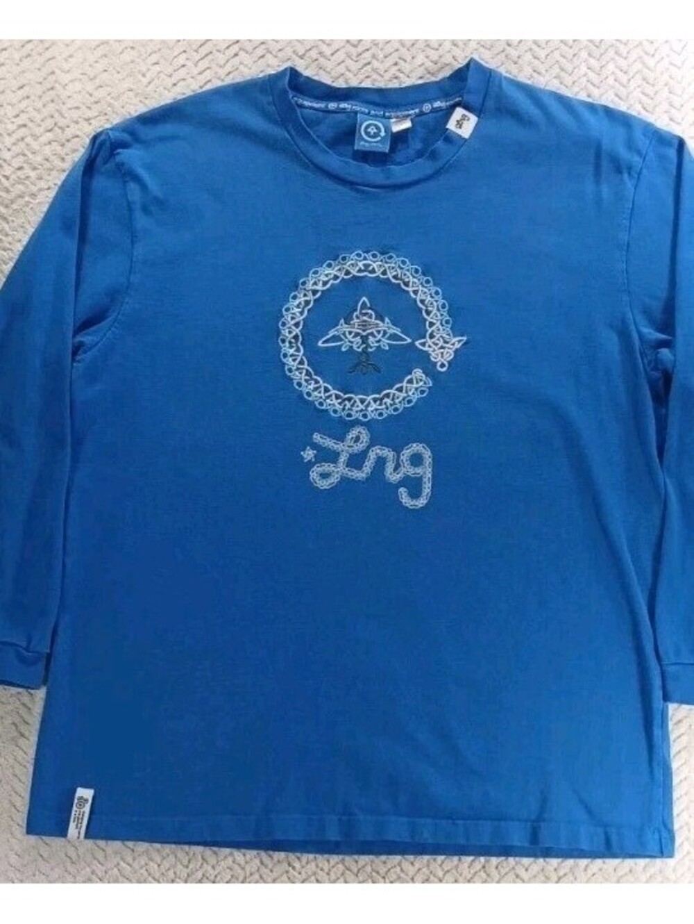 LRG Roots + Equipment - Embroidered Tree Blue - Men’s Size XL Long Sleeve Shirt